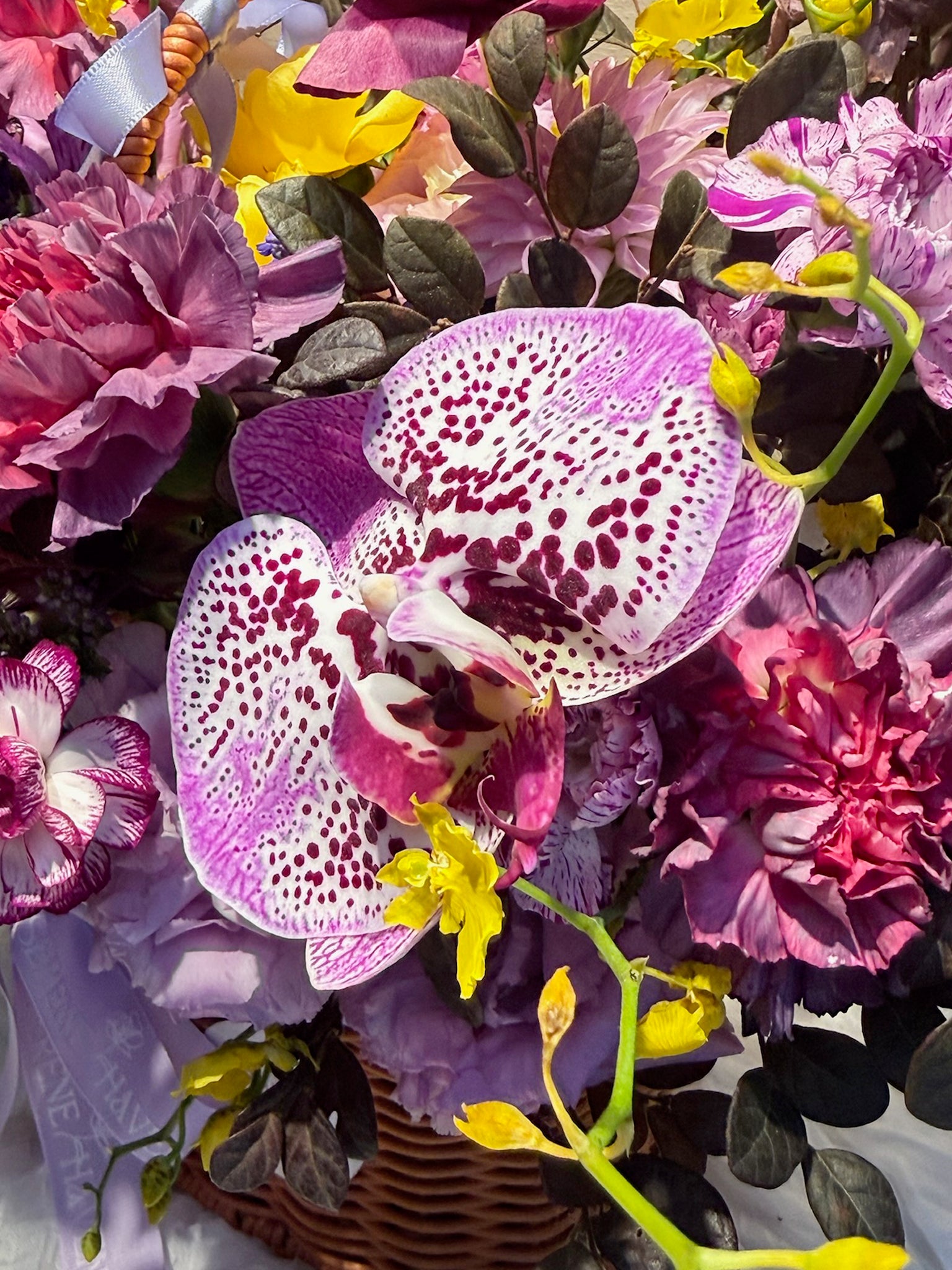 花材細節 Close-up｜Seasonal flowers in Spring Garden Basket