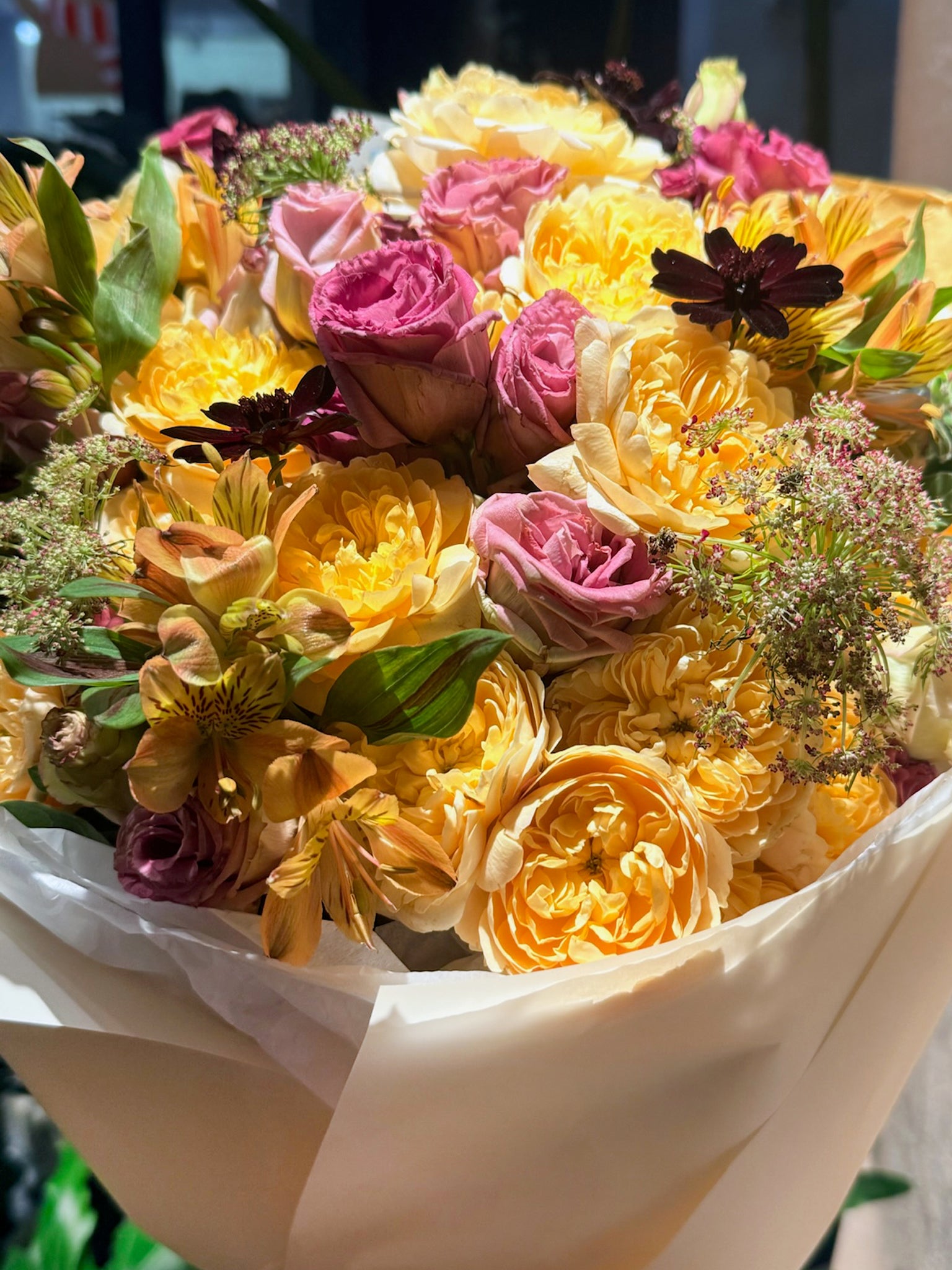 Sun-Kissed Celebration bouquet detail｜Seasonal Flowers｜Fresh Bouquet