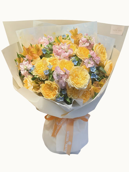 Sunbeam Joy 黃色花束｜Bright yellow bouquet with seasonal flowers