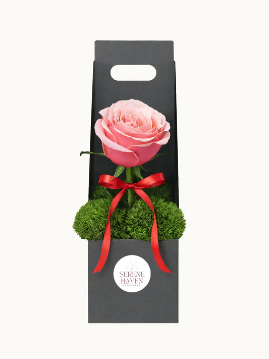 The Chosen One 單枝雙色漸變紅玫瑰鮮花禮盒，fresh rose gift box
