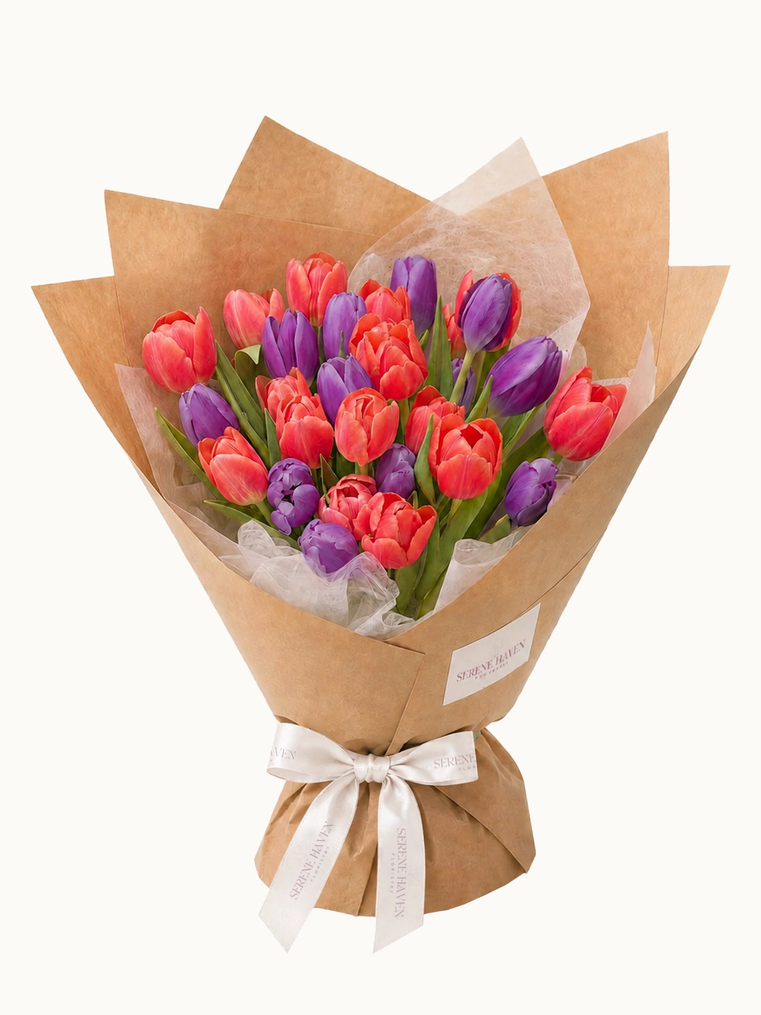 Tulip Daydream custom tulip bouquet 自選鬱金香花束｜Mix any 2 colours from 6 tulip shades｜Serene Haven Floristry