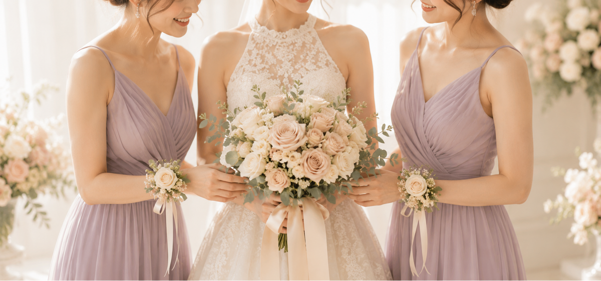 Wedding Floral Packages 婚禮花藝套餐｜Complete bridal flowers, boutonniere, corsages and venue styling