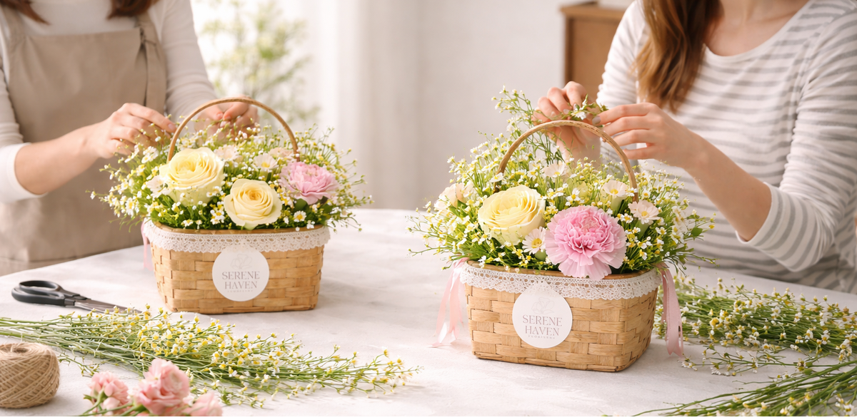 What You'll Find at Serene Haven Floristry 您將在 Serene Haven 發現｜Artistic floristry, fresh flowers, indoor plants and a calm studio experience. 花藝工作坊