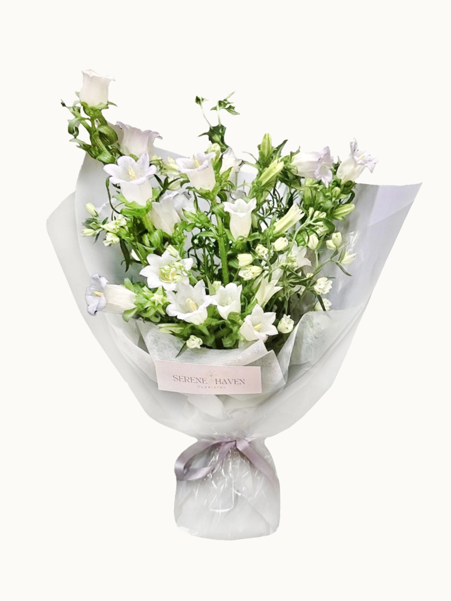 Whisper of White Spring 白色鮮花花束｜White Seasonal Flowers Bouquet｜Serene Haven Floristry