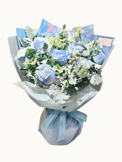 Whispering Calm bouquet｜藍白花束｜Elegant blue bouquet